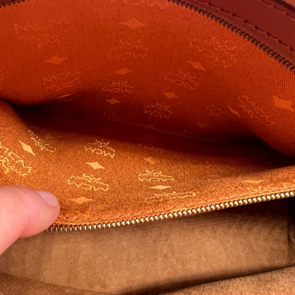 🔥MCM Alma visetos cognac 2 way bag EUC 🔥made in Germany with COA - Picture 10 of 16
